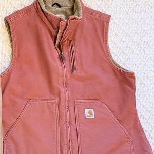 Vintage Dusty Rose Carhartt Canvas/Blanket Vest